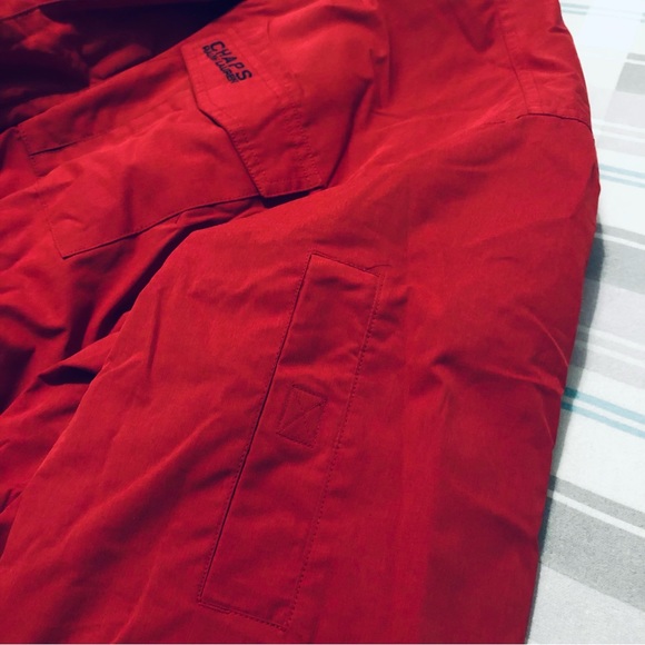 Chaps Ralph Lauren Classic Winter Jacket Red/Navy Blue Size Medium Fleece Lined - Picture 9 of 9